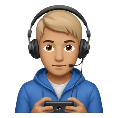 gaming with headphone men sticker