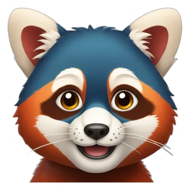 Red panda face sticker