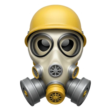 Skeleton wearing a gas mask sticker