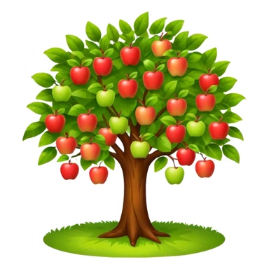 summer tree with apples sticker