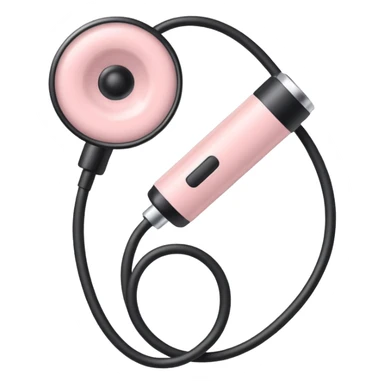 phonendoscope, soft pastel pink, iOS emoji style, variation 1 sticker