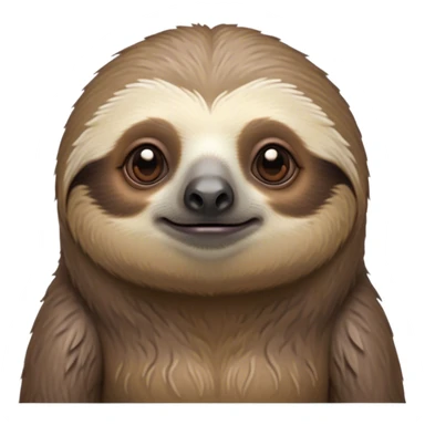 Cinematic Noble Sloth Portrait Emoji, Poised and serene, with a leisurely, gentle build and calm, wise eyes adorned with soft, textured fur, Simplified yet sharp and sophisticated features, highly detailed, glowing with a soft, tranquil glow, high shine, intelligent and unhurried, stylized with an air of relaxed authority, focused and composed, soft glowing outline, capturing the essence of a watchful and confident guardian that appears ready to slowly emerge from the screen with effortless grace! sticker
