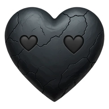 black heart with a grunge texture sticker