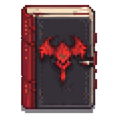 red cursed book with dark aura sticker