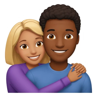 homme et femme noire qui s'embrassaent sticker