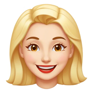 mulher sorrindo e piscando sticker