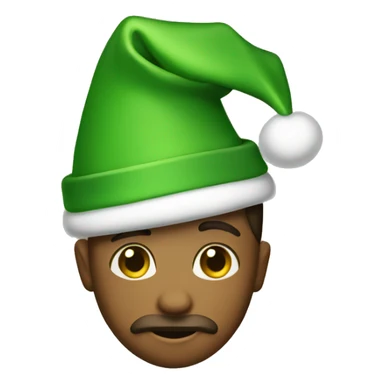 Green santas Little helper sticker