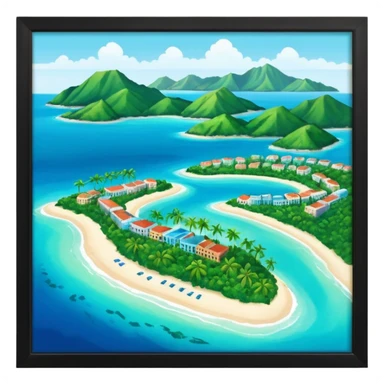 isla de cuba vista desde arriba sticker