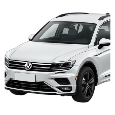 White Vw tiguan r line 2020 with black rims sticker