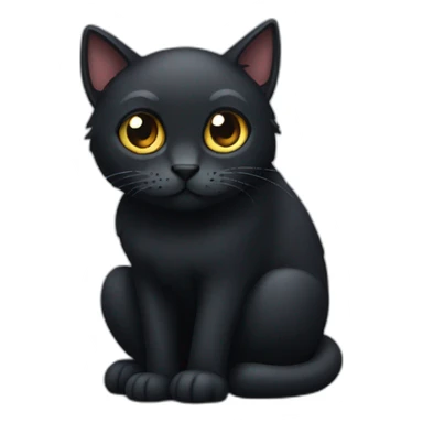 dark cat with slanting eyes sticker