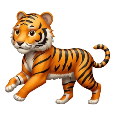 High resolution of a runnig tigar sticker