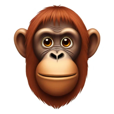 Orangutan with a hart sticker
