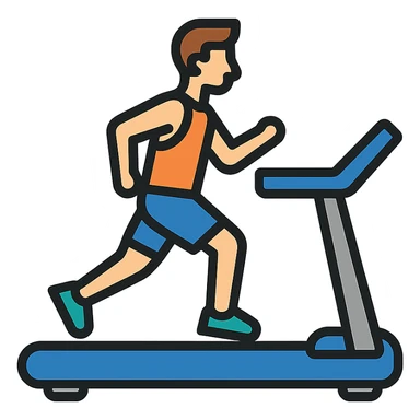 sportsman running on thr treadmill sticker