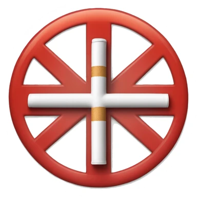 sorry i would like this to look just like the example below in which a cigarette is within a red (outline) circle and a single cross-hash is extends from top-right to bottom-left over the symbol. i'dlike to replace th cigarette symbol with the maple leaf sticker
