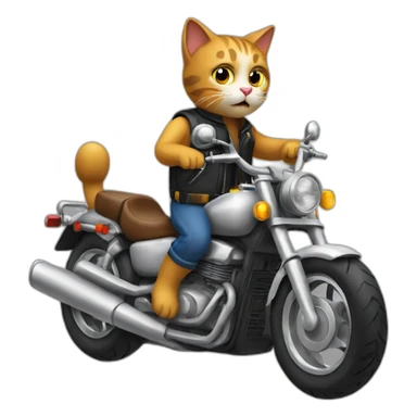 cat-driving-motorcycle sticker