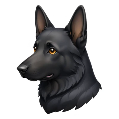 Black German shepherd  sticker