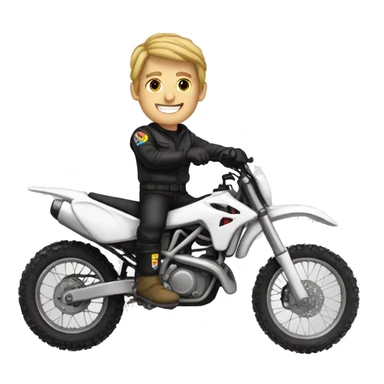 White guy dirt bike best friend  sticker