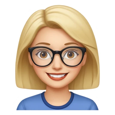 👩 with specs sticker