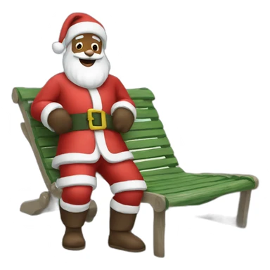 santa on holiday sticker