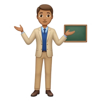 male teacher full body  sticker
