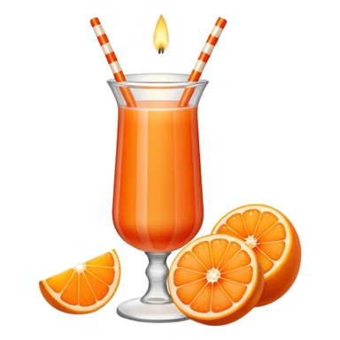 An orange grapefruit, with a horizontal red stripe around the middle. 4 vertical cocktail sticks in the orange with small pieces of candy on the sticks. On top of the orange a small white lit candle. The orange should be a piece of fruit not a drink.  sticker