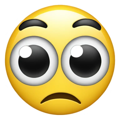 Rolling eyes face emoji hiding behind a forced smiley face  sticker