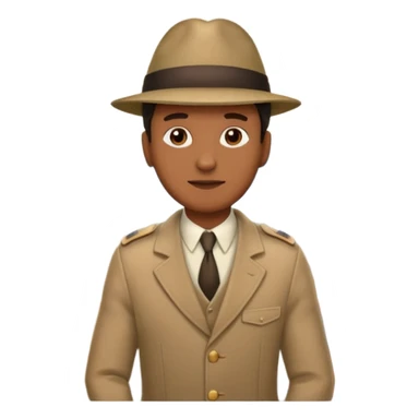 Visage homme créole réunionnais avec chapeau arrive avion sticker