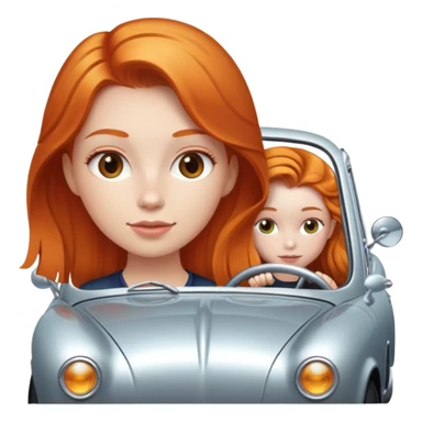 Girl with a ginger car sticker