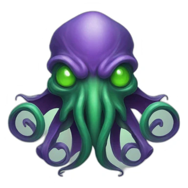 green/purple cthulhu sticker