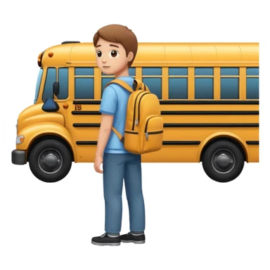 Standing in a queue at the school bus🚍 sticker
