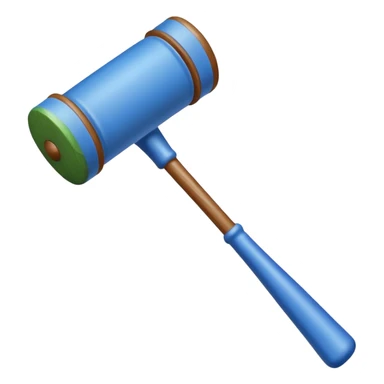 create a blue croquet mallet sticker