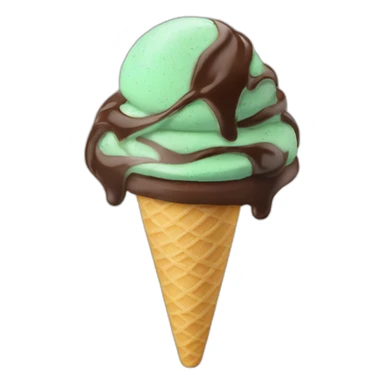 Mint chocolate triple ice cream  sticker