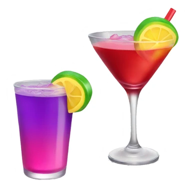 Red drink green red yellow pink purple sticker
