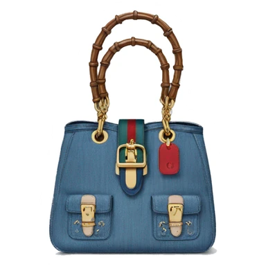 Gucci Jackie 1961 handbag blue denim sticker