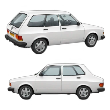 White Skoda 120 sticker
