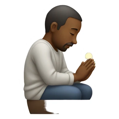 christian man praying sticker