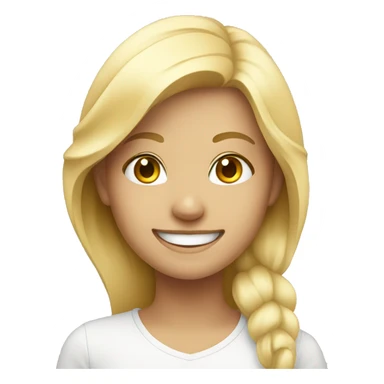 smiling blonde girl indoors sticker