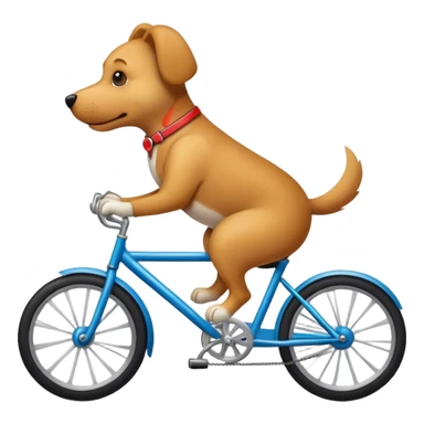 Dog on bike sticker