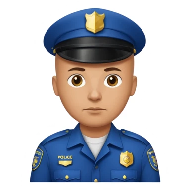 bald police sticker