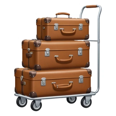 luggage on a baggage cart sticker