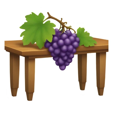 grapes under table  sticker