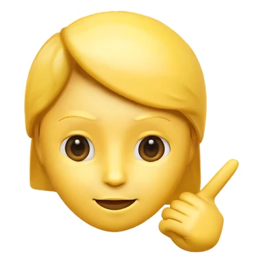An emoji pointing to its own head looking cocky  sticker