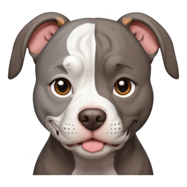 Completely Grey pitbull with one Long and Full darkBrown haired pretty Girl  sticker