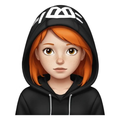 hacker girl with black hoodie sticker
