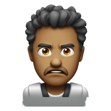 arrogant person with angry expression sticker