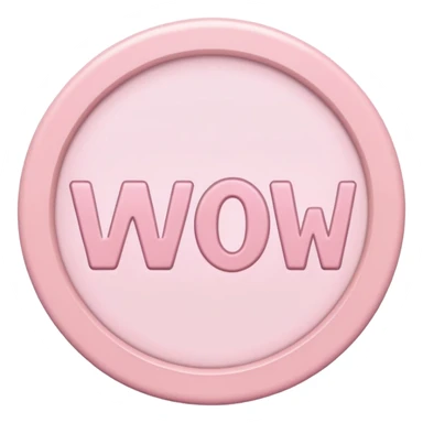 Pastel pink sing say "wow" sticker
