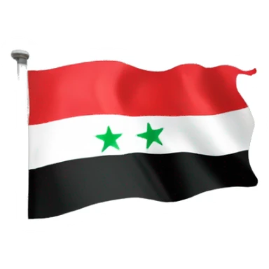 New Syria flag of 2024 sticker