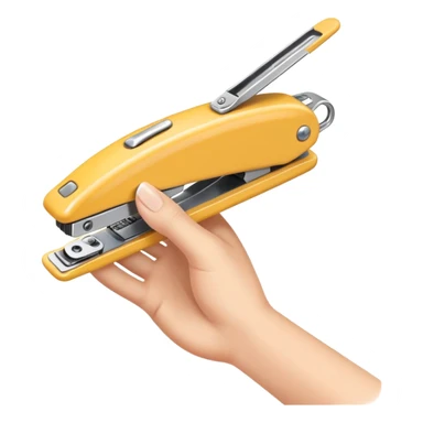 a hand using a nail clipper, cheerful and friendly sticker