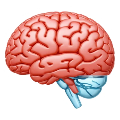glass with a shape of a brain sticker