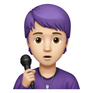 justin bieber with microphone sticker